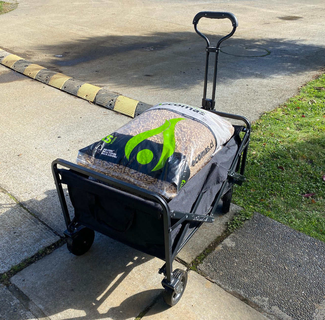 Carrito Plegable Negro - Soporta hasta 100 kg | Ideal para Compras, Mascotas y Transporte Diario
