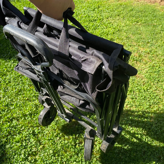 Carrito Plegable Negro - Soporta hasta 100 kg | Ideal para Compras, Mascotas y Transporte Diario